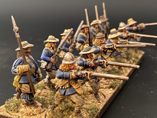 Swedish blue company muskets 2 swedish blue company mounted on movement tray.