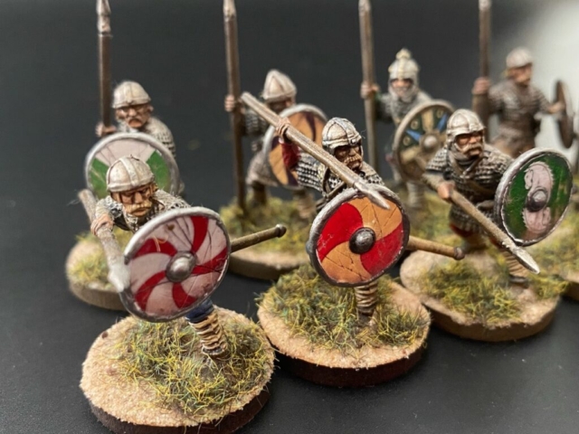 close up of saxon thegn miniature figures.