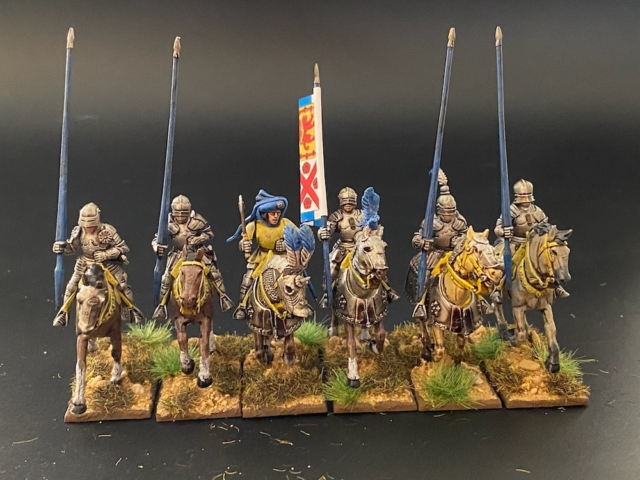 Scottish men at arms 3 6 28mm miniature Scottish men at arms.