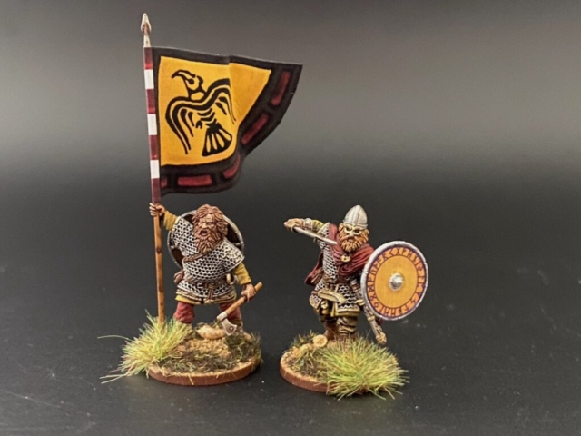 Viking commanders with banner. @8mm Victrix figures.