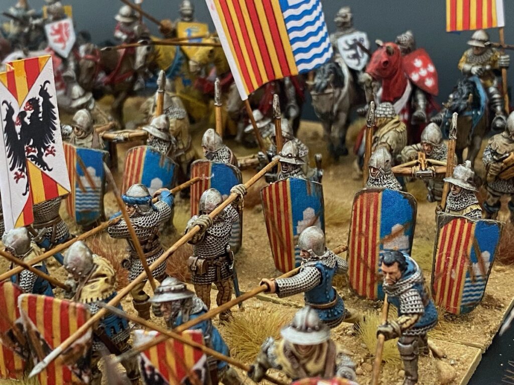 close up of aragonese commission figures.