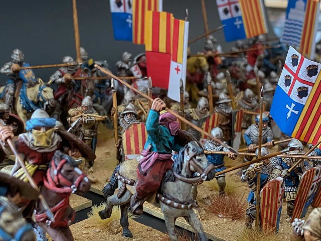 close up of aragonese commission figures.